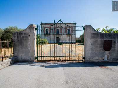 Camminiamo quindi lungo un viale alla cui fine si innalza una vecchia recinzione arrugginita che protegge lo stabile...